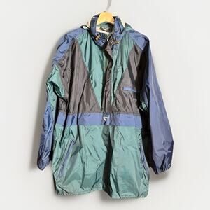 Rainbird 90s Rain Jacket Windbreaker Anorak Colorblock Hooded Men’s L Vintage